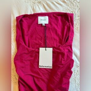🩷Reformation Kayla Knit Dress Rhubarb NWT Size XS